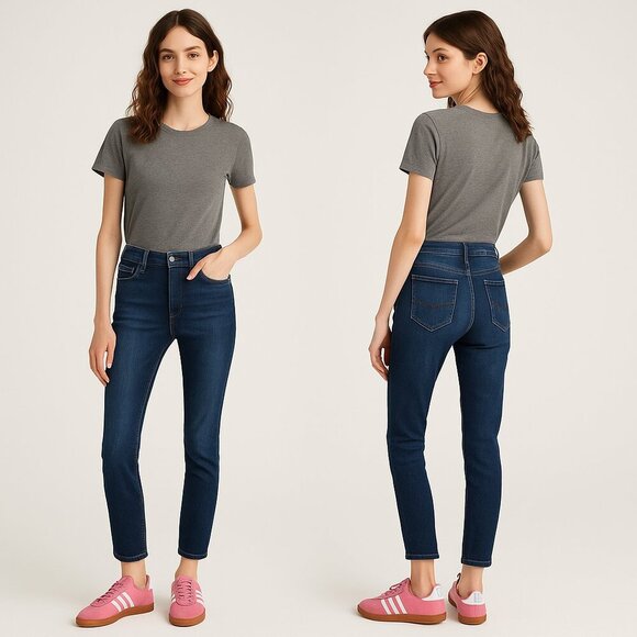 7️⃣ SEVEN FOR ALL MANKIND 🔥 WOMEN’S B(air) Mid-Rise Ankle Skinny Jeans - Sz 27 - Picture 1 of 16